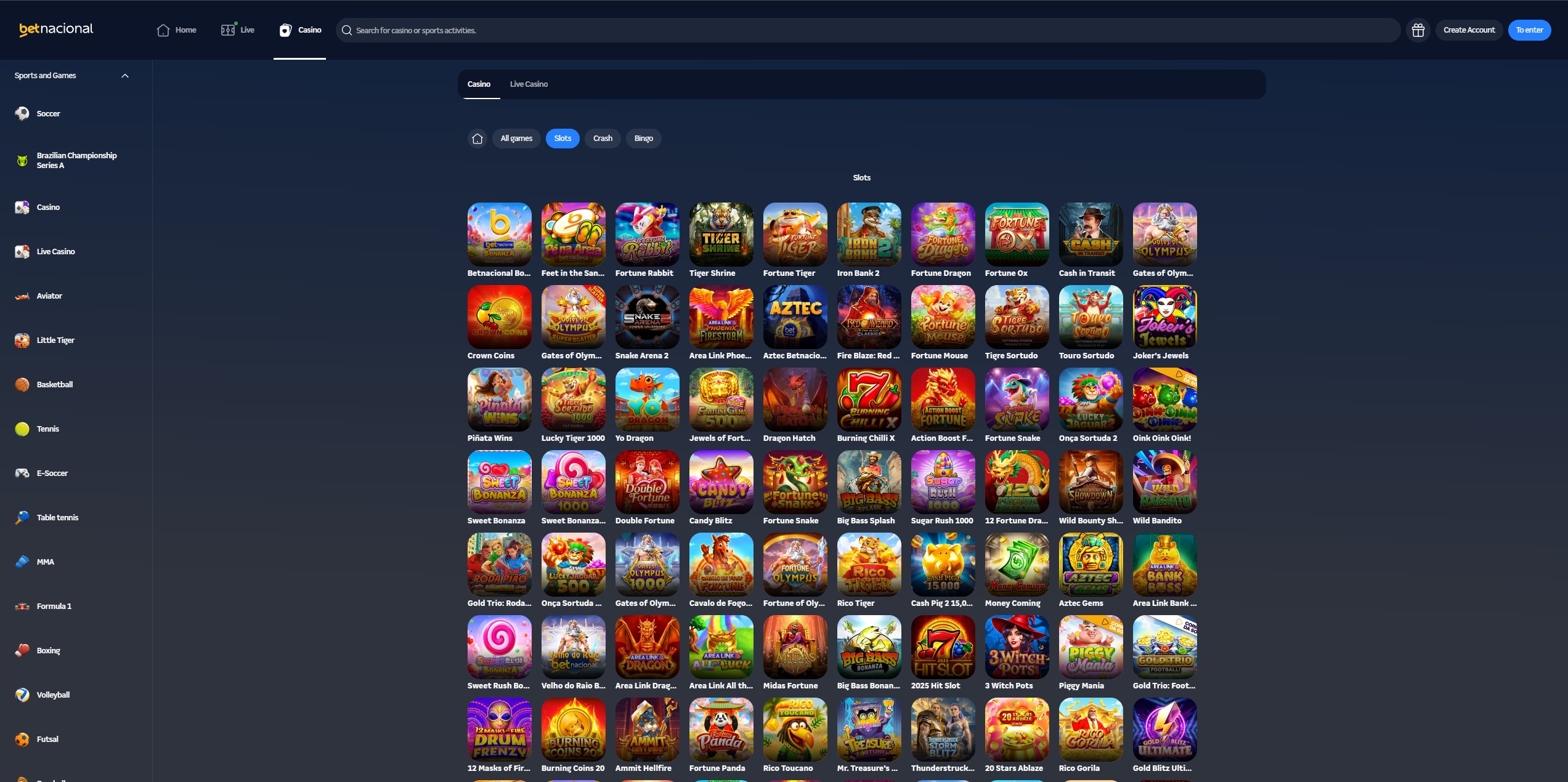 Betnacional Casino screenshot 2