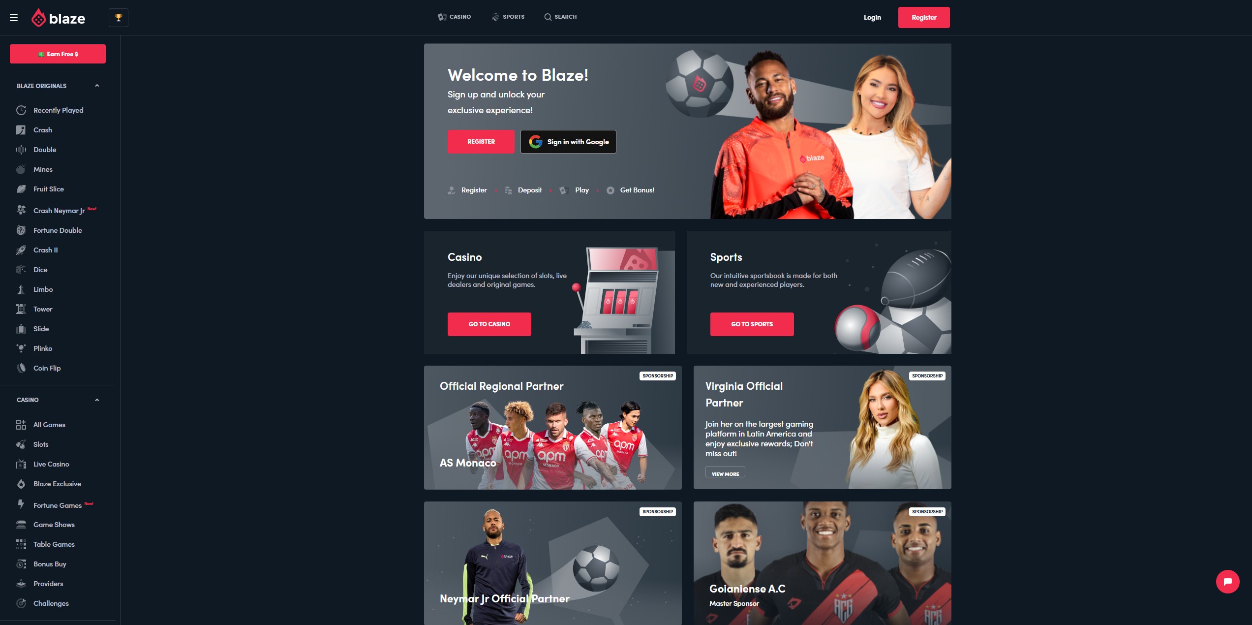 Blaze Casino screenshot 1