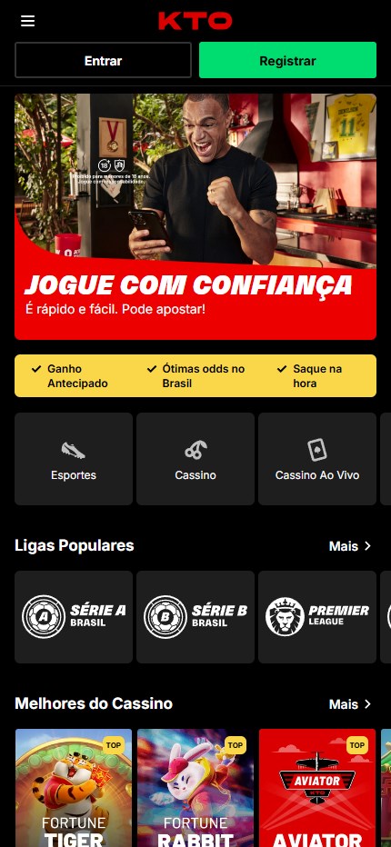 KTO Casino mobile home