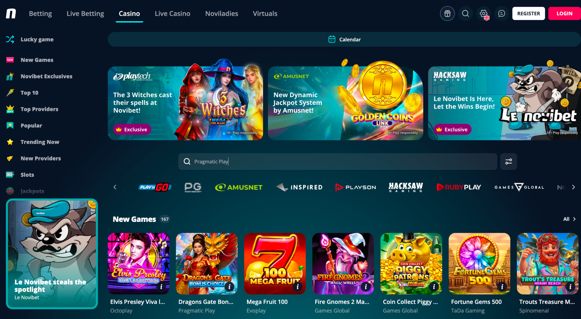 Novibet Casino screenshot 1