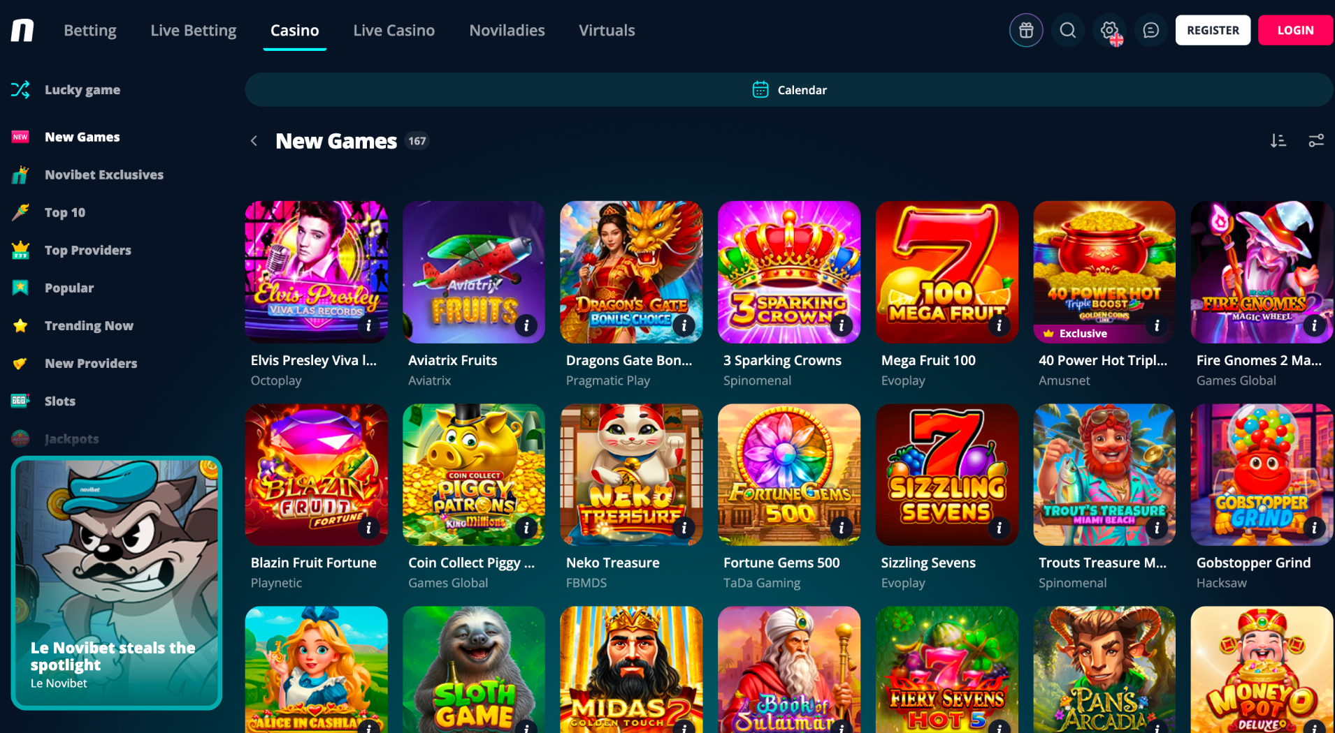 Novibet Casino screenshot 2