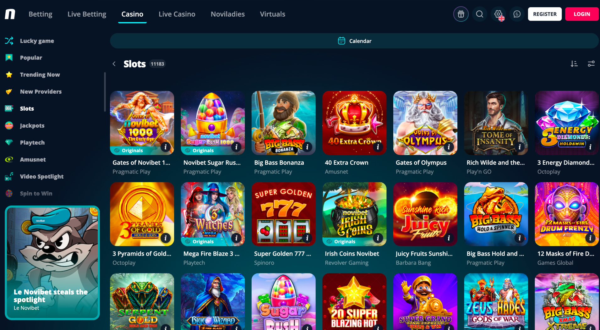 Novibet Casino screenshot 3