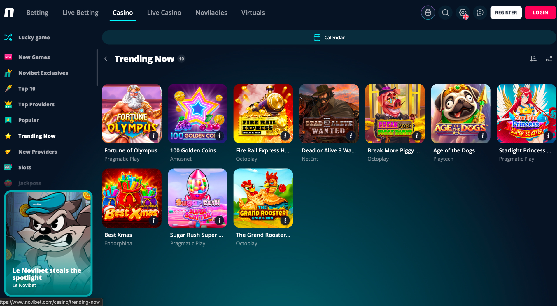 Novibet Casino screenshot 5
