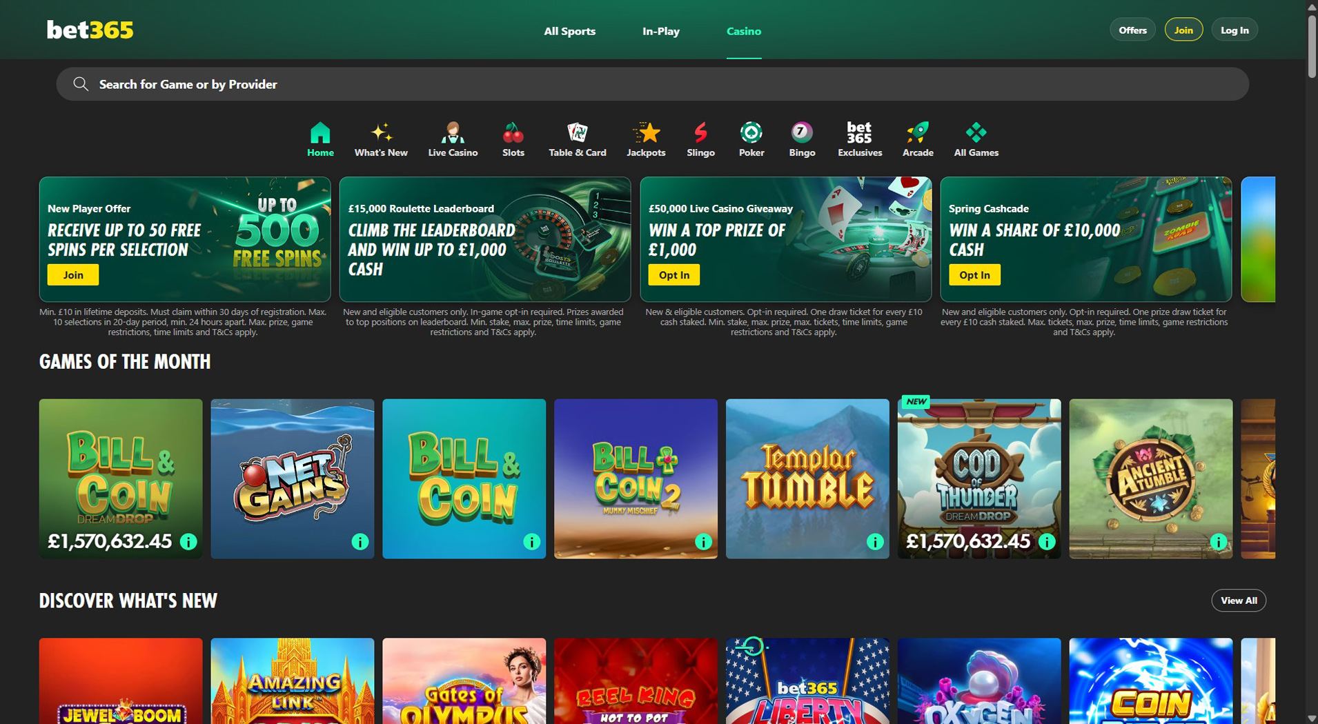 2. bet365 Casino- Cassino Confiável Brasil