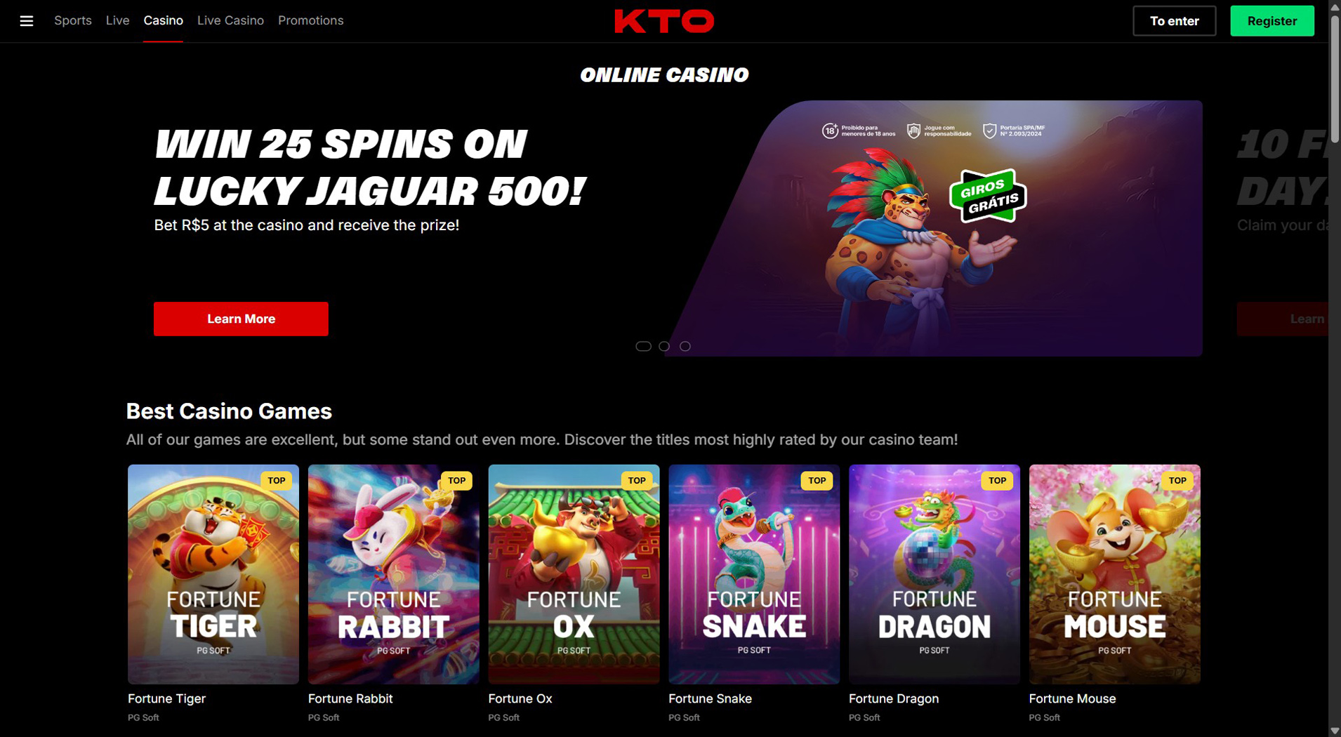 5. KTO Casino- Escolha Móvel Brasil