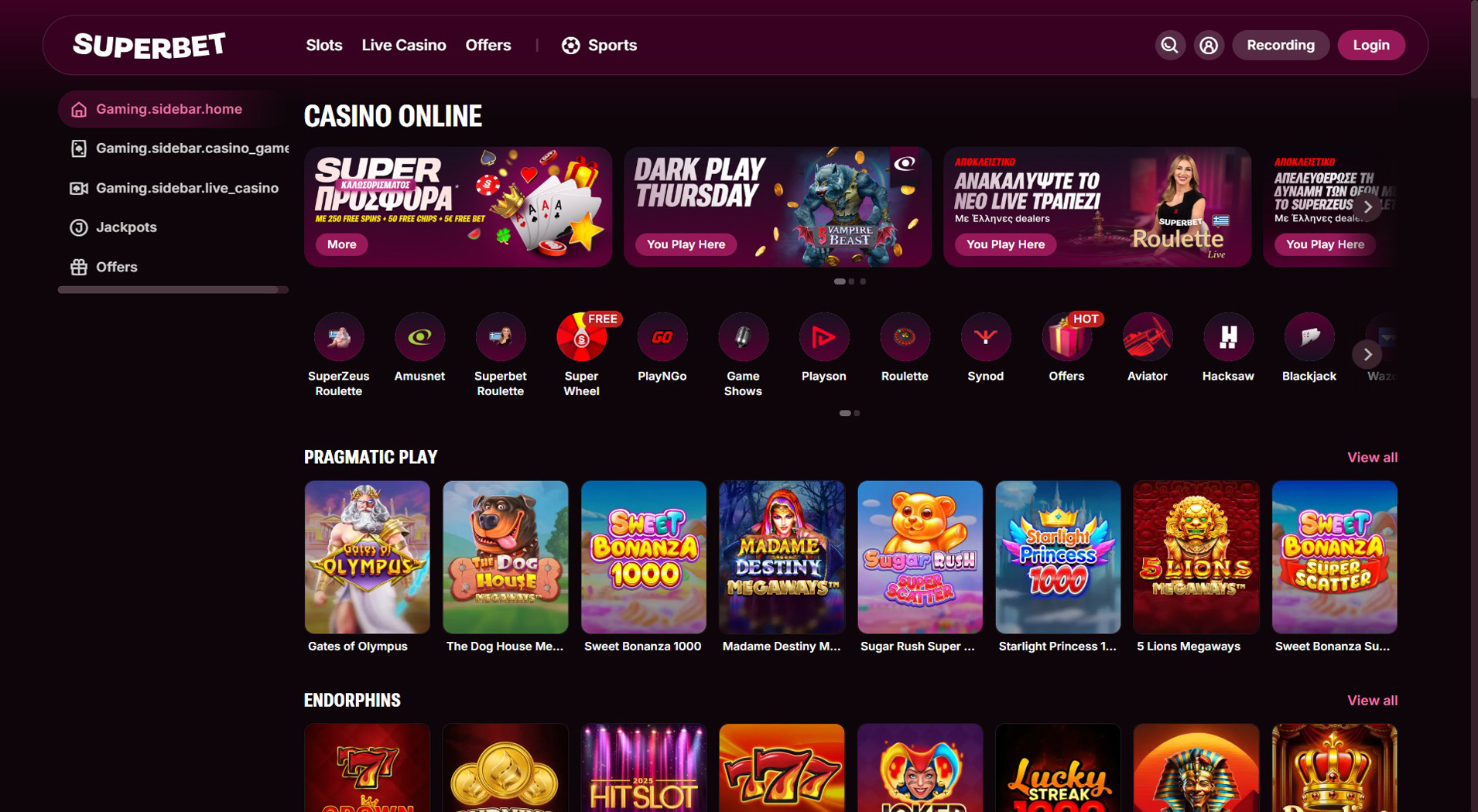 9. Superbet Casino- Opção Confiável Brasil
